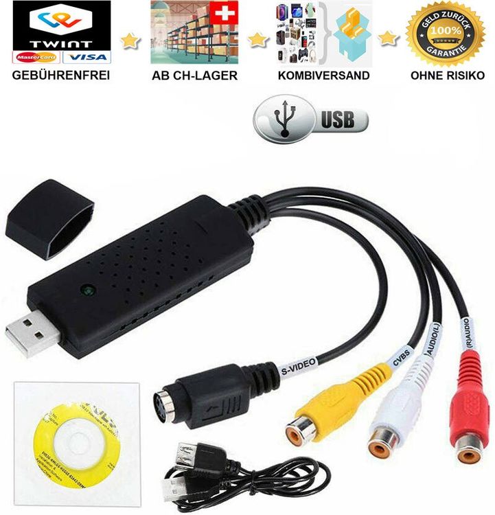 USB Video Audio Grabber Digitalisierung easycap VHS (Neu und ...