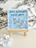 Handgemachte Hochzeitskarte "Alles Gute" mit Taubenpaar Sale