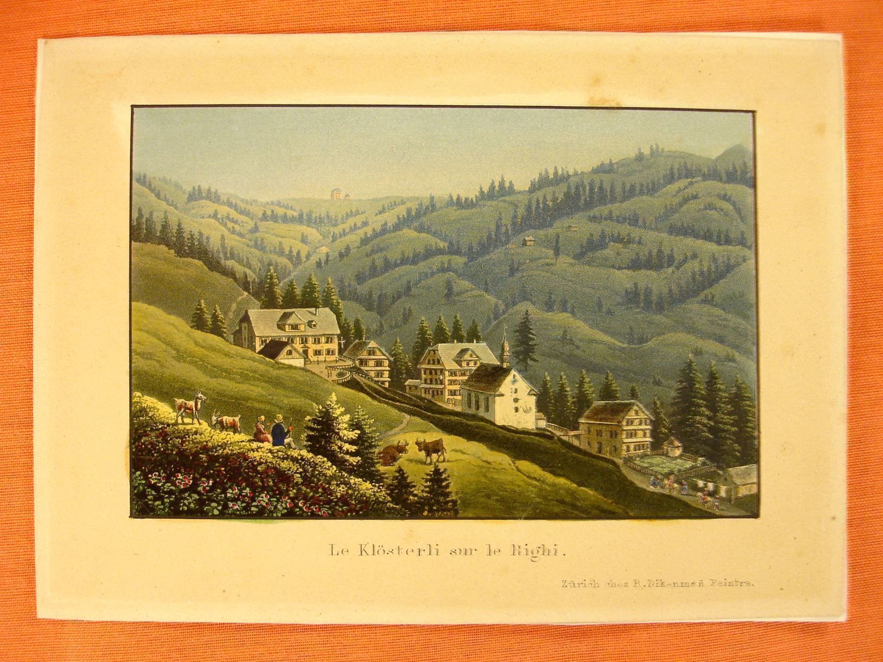 Stiche: RIGI KLÖSTERLI, AQUATINTA VON DIKENMANN – Antik aus Grüningen von Kartensammler