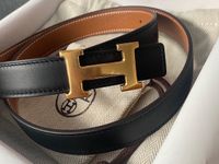 Hermès Mini H belt buckle & Reversible belt leather 24 mm