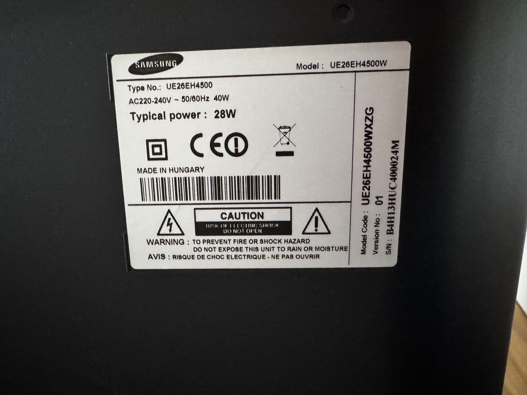 Samsung Televisori: Samsung 26" LED TV EH4500 – Usato da Rupperswil venduto da Steffeli 2