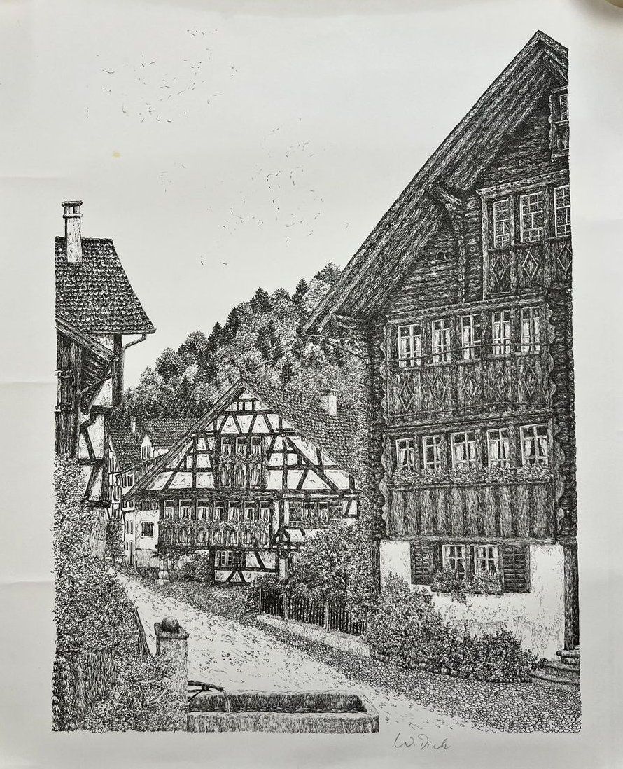 Grafica & Litografie: WALTER DICK LITHOGRAPHIE SIGNIERT – Usato da Gersau venduto da kunst-online