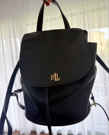 Rucksack Ralph Lauren schwarz Leder guter Zustand