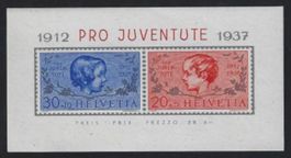 Bloc Pro Juventute 1937, neuf *