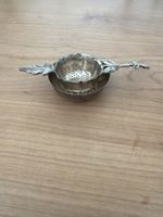 Antiker Teefilter mit Schale aus Silber 
