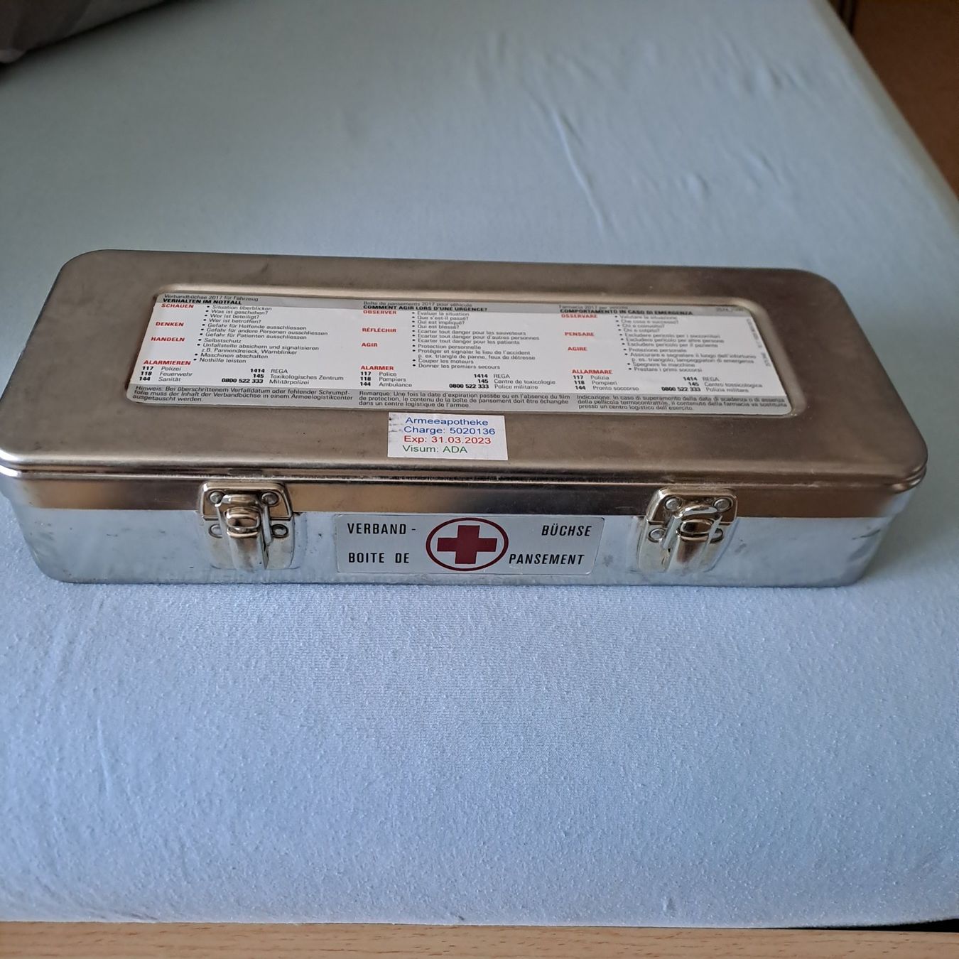 Kit di pronto soccorso: Verbandbüchse Armee – Nuovo (secondo la descrizione) da Gipf-Oberfrick venduto da Mig_29