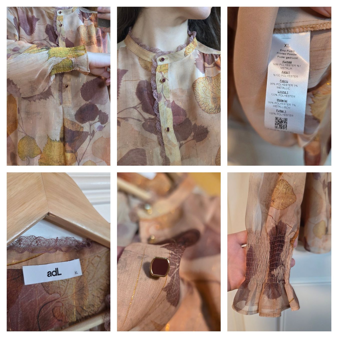 Camicette: adL Bluse transparent mit Goldglanz Gr. 40/L – Usato da Wald ZH venduto da CapLux 2