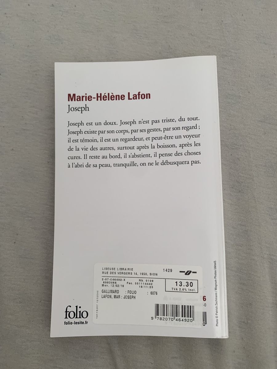 Libri: Joseph, Marie-Hélène Lafon – Nuovo (secondo la descrizione) da Vétroz venduto da eus_595s 1