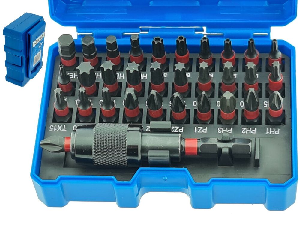 Bit - Set magnetisch mit Schnellwechsler und Box mit Halter (Neu und ...