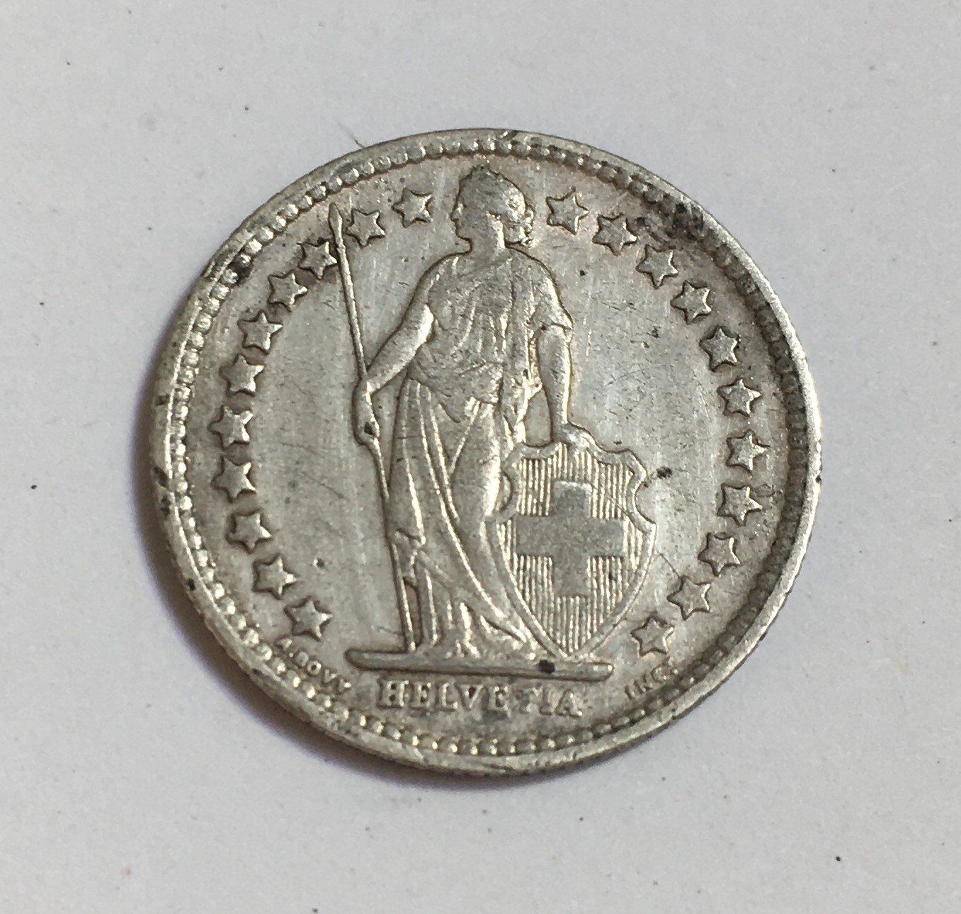 Tutti le monete: 1877 50 Rappen vz *RAR* – Usato da Kirchberg SG venduto da Zenhad69 1