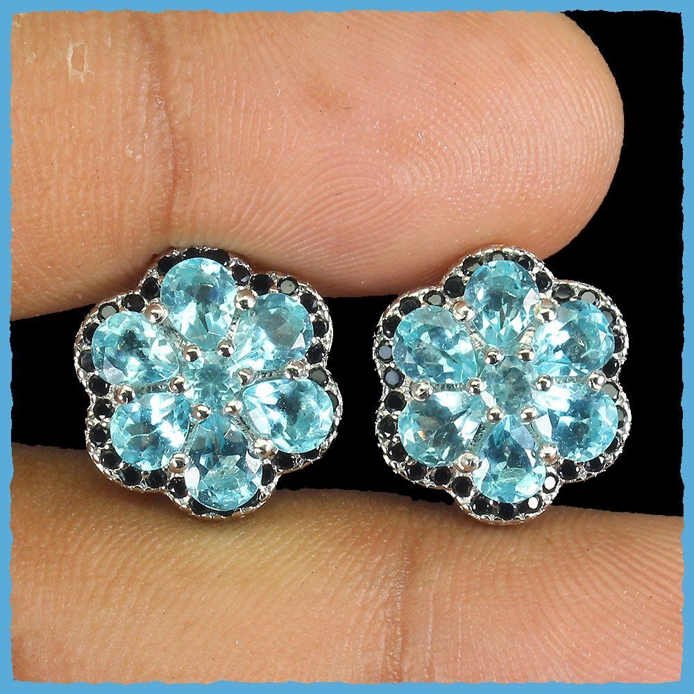 Orecchini pendenti & Orecchini a lobo: APATITE, Blauer Apatit 925 Silber Ohrringe – Nuovo e nell'imballaggio originale da Oberglatt ZH venduto da Goldfee1 1