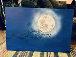 la nuit lunaire - plus jamais seul, Akryl, Sand, Gesprayt