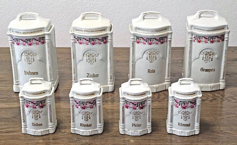 Contenitori & Simili: Antike Küchen- Vorratsdosen "JUGENDSTIL" – Usato da Zug venduto da urzeit