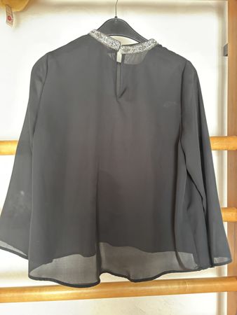 Zara Bluse mit Strasskragen