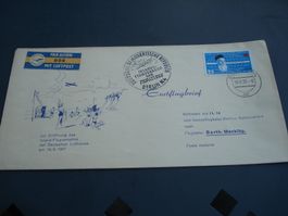 DDR Erstflugbrief 1957, Berlin-Barth, Lufthansa, Inland