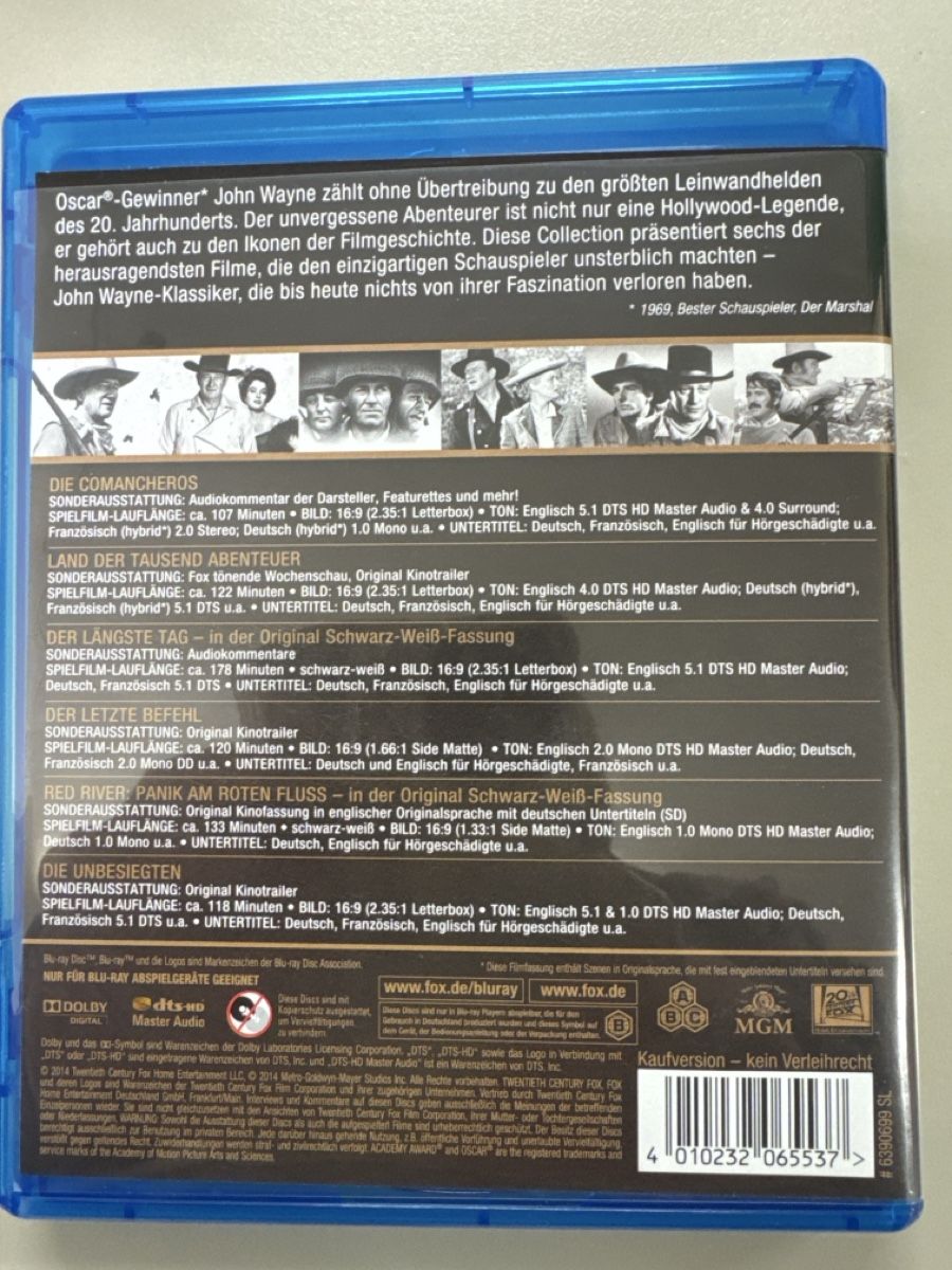 Tutti i DVDs: John Wayne-6 Film Collection Top – Usato da Brunnadern venduto da Nanuk60 1