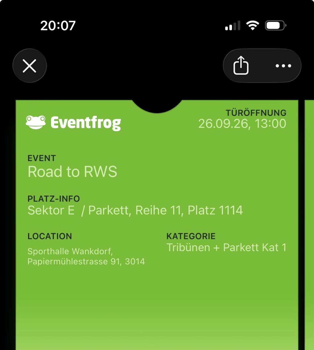 Biglietti: Road to RWS – Nuovo e nell'imballaggio originale da Kehrsatz venduto da Kabis1 2
