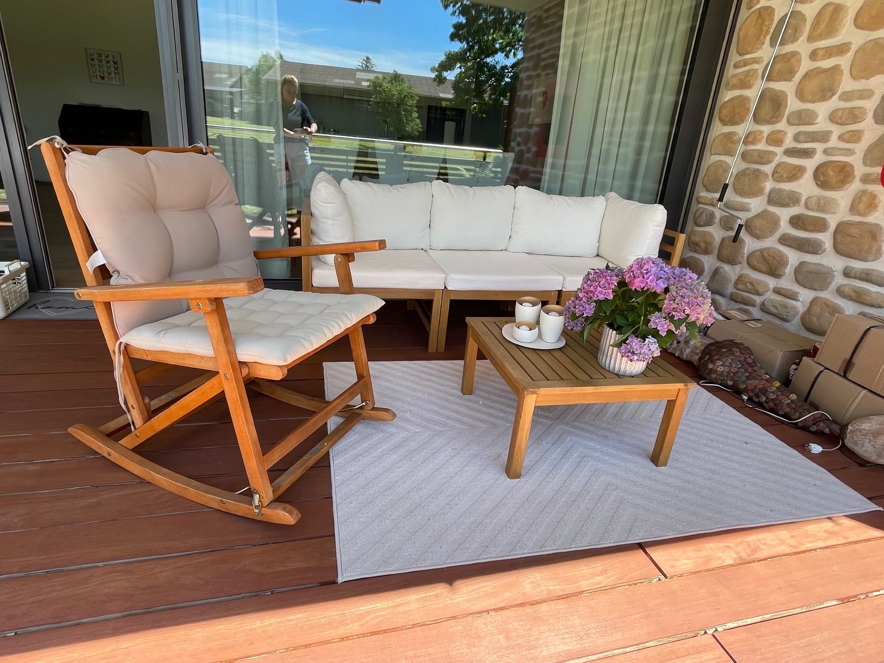 Set di tavolo e panche: Gartenlounge Outdoor Möbel – Usato da Neuwilen venduto da bobbel01 2