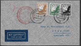 1936 Luftpost Düsseldorf - LIMA Peru Flugpost Frank. ab 1.-