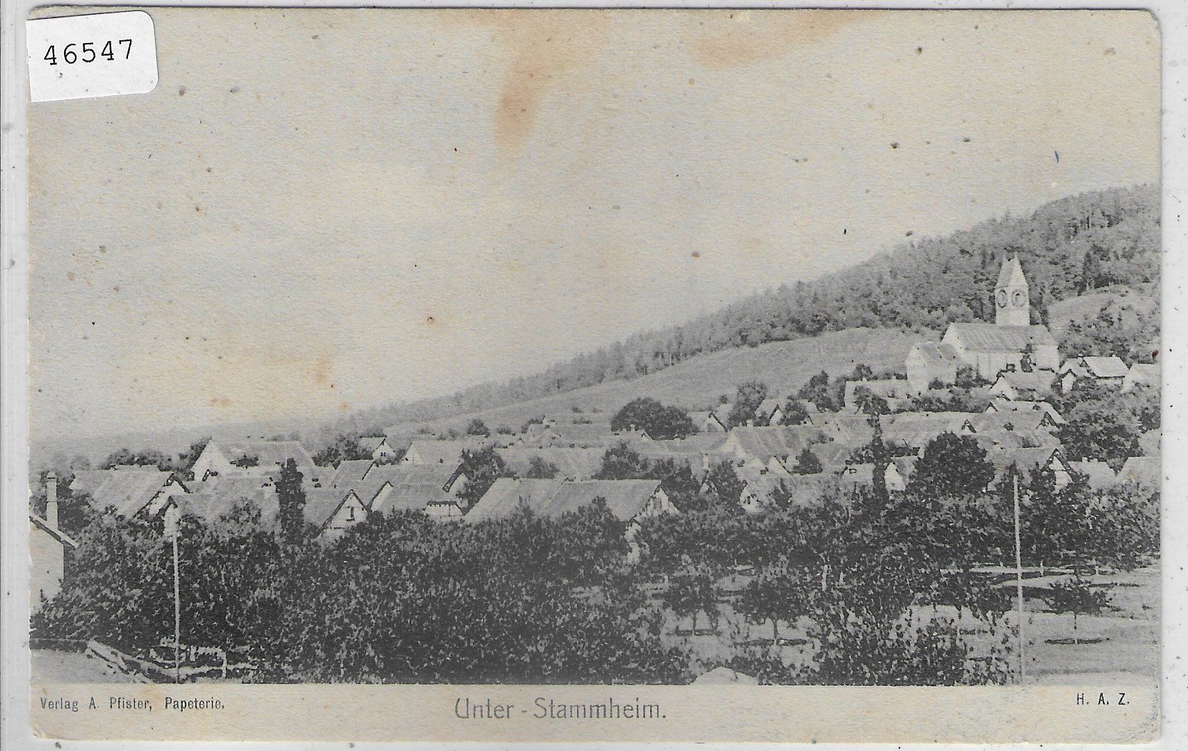 Cartoline postali: Unter-Stammheim - Dorfansicht – Usato da Ettingen venduto da Kartenplanet