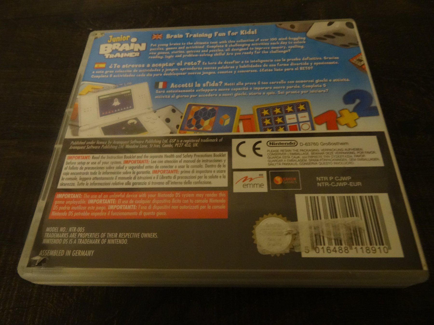 Nintendo Giochi: Junior Brain Trainer DS – Usato da Olten venduto da Disc-Ausverkauf 2