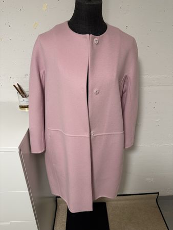 'S MaxMara Mantel Wolle Angora rosa Groesse 34 Zustand neu