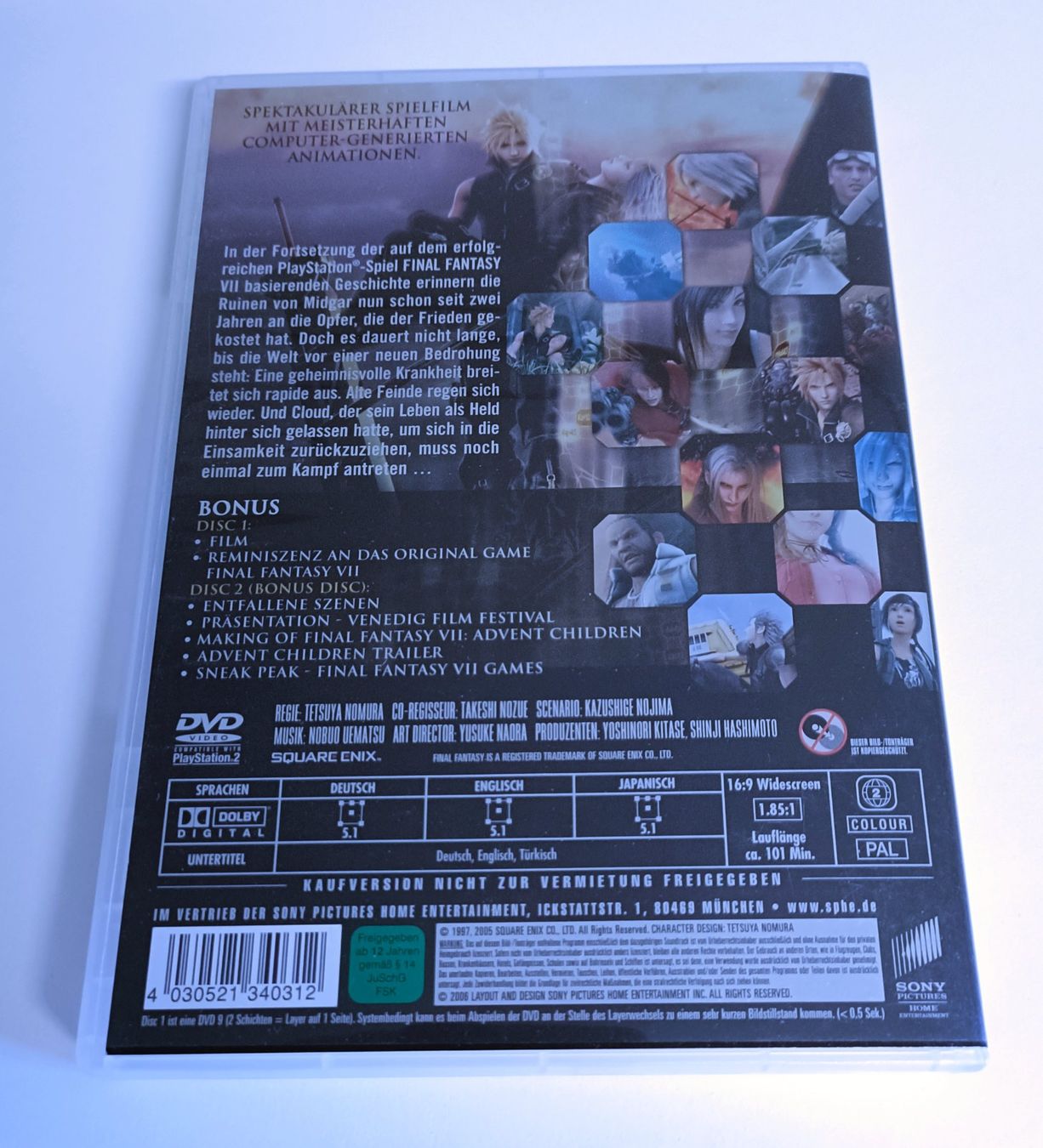 Tutti i DVDs: Final Fantasy 7 - 2 DVD Edition deutsch – Usato da Köniz venduto da Movieportal007 1