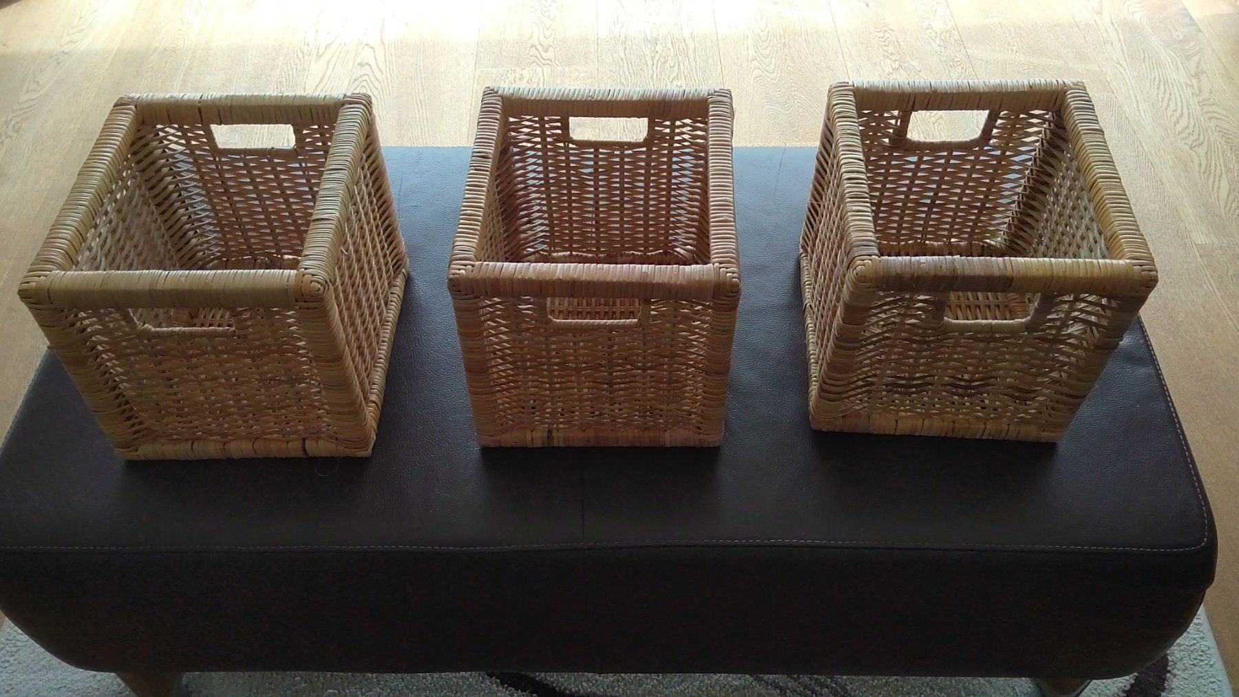 Ikea Altro per la casa: 3 Stück Rechteckig Rattan Körbe – Usato da Gunzwil venduto da Ozzie68