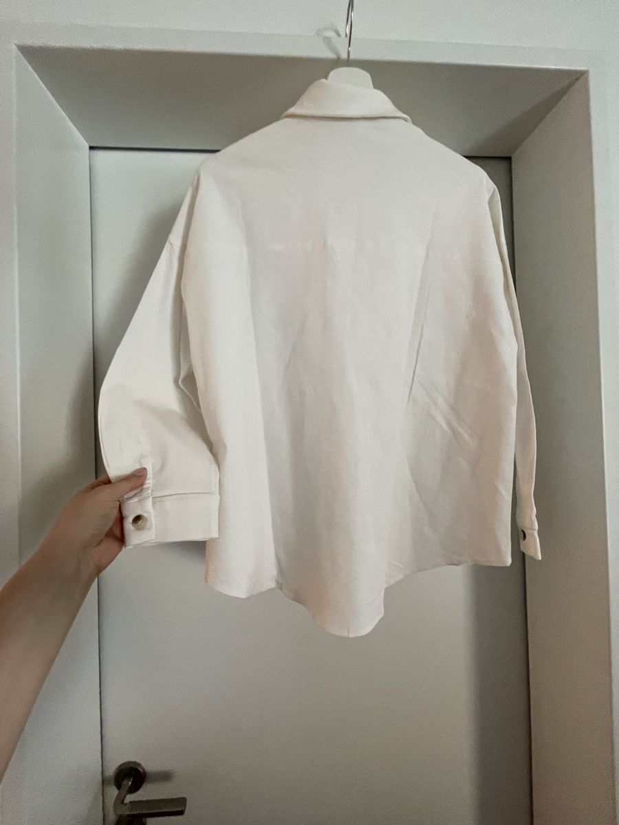 Shein Camicette: Bluse weiss Oversize braune knöpfen – Usato da Bremgarten AG venduto da arl_8nbf 2