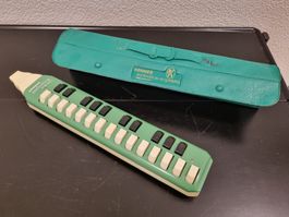 Hohner Melodica Soprano grün mit Originaletui, 60/70er