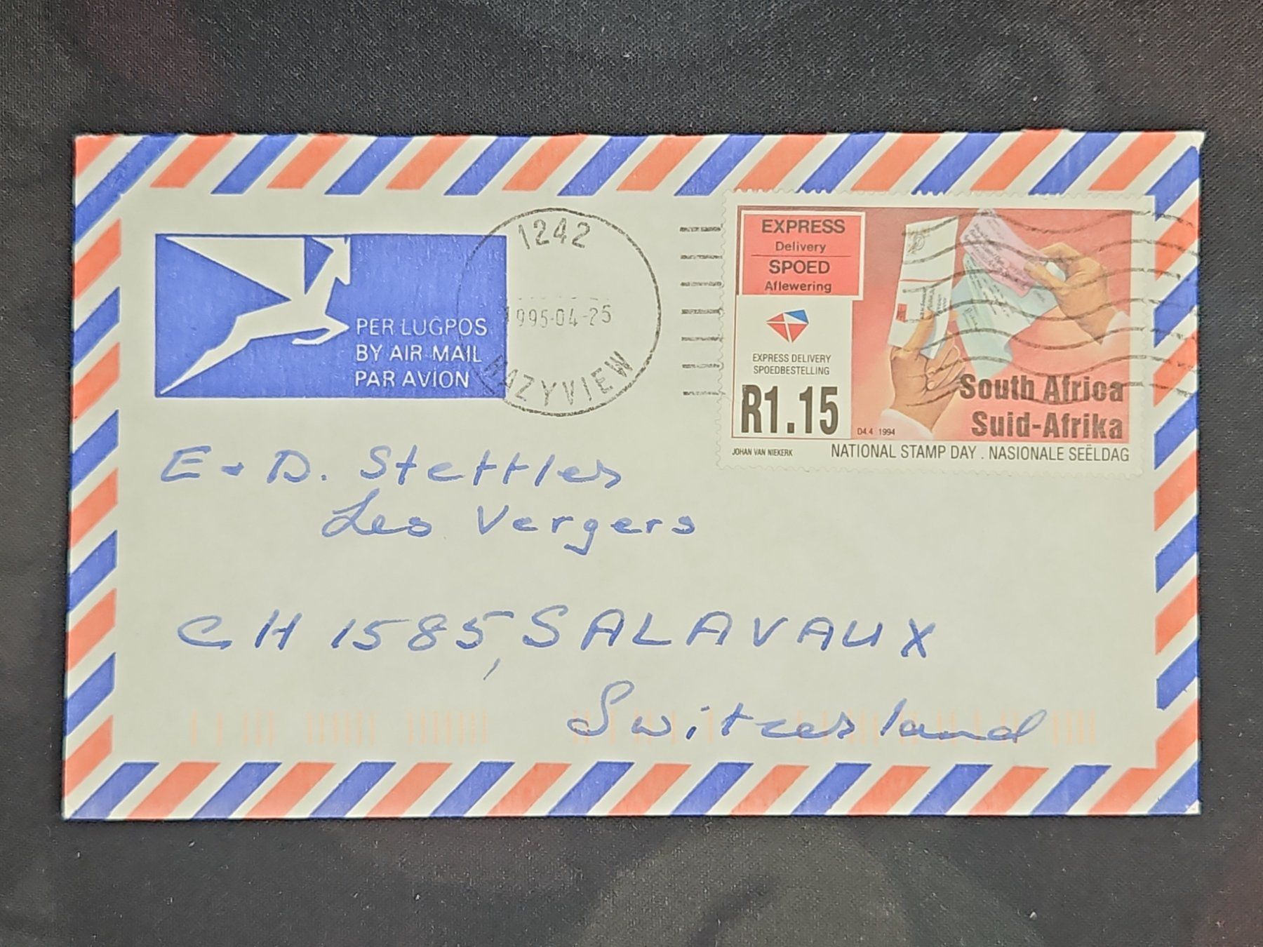 Tutti i francobolli: CL25 Enveloppe + Timbre Afrique du Sud 1995 – Usato da Cousset venduto da Patrick_Collections