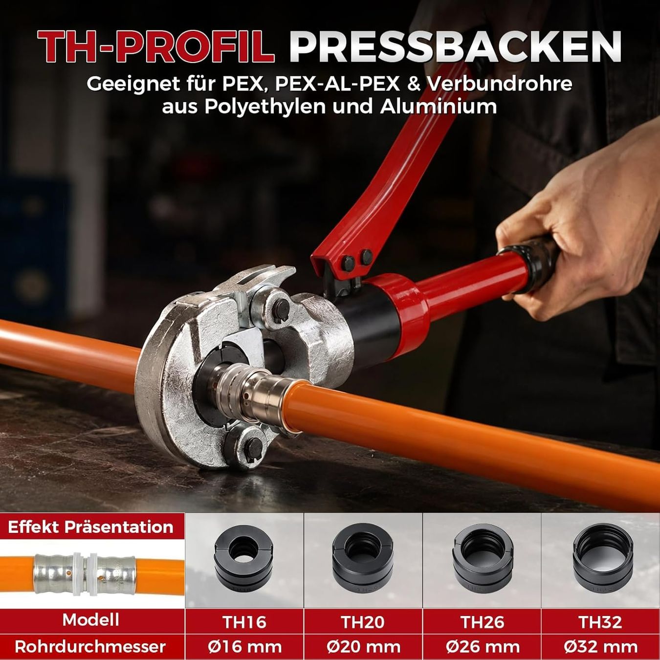 Tutti gli attrezzi: Presszange Set V/TH-Kontur mit Rohrschneider – Nuovo e nell'imballaggio originale da Suhr venduto da SchnapperCH 2