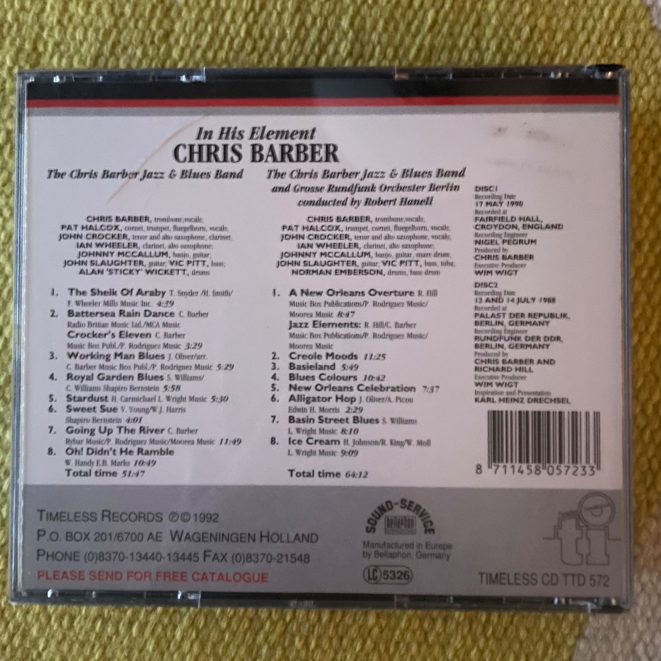 CD: CHRIS BARBER-2CD IN HIS ELEMENT – Usato da Rorschacherberg venduto da CD-Roli 1