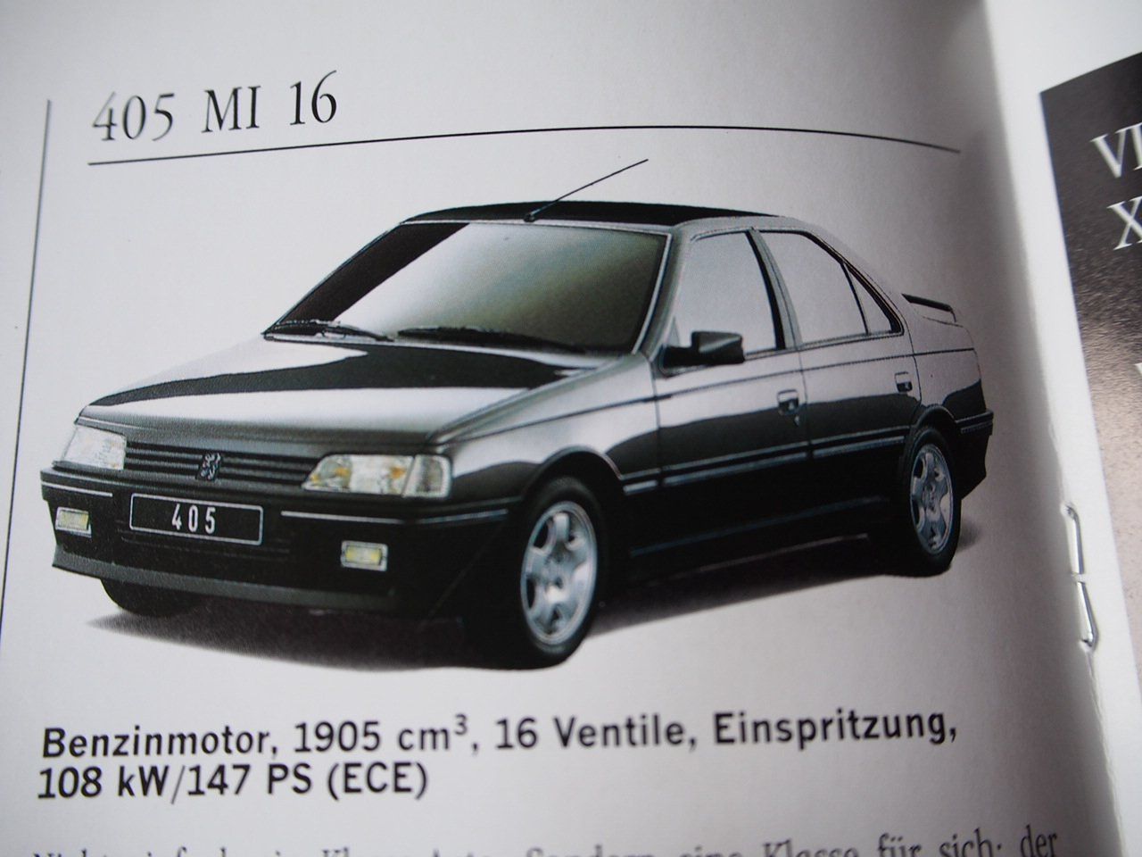 Peugeot Dokumente: Peugeot 405 Prospekt 1990 – Gebraucht aus Zofingen von sosalinos01 9