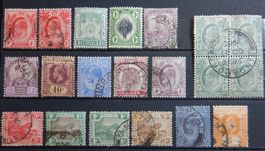 Straits Settlements British Lot mit alten Werten II