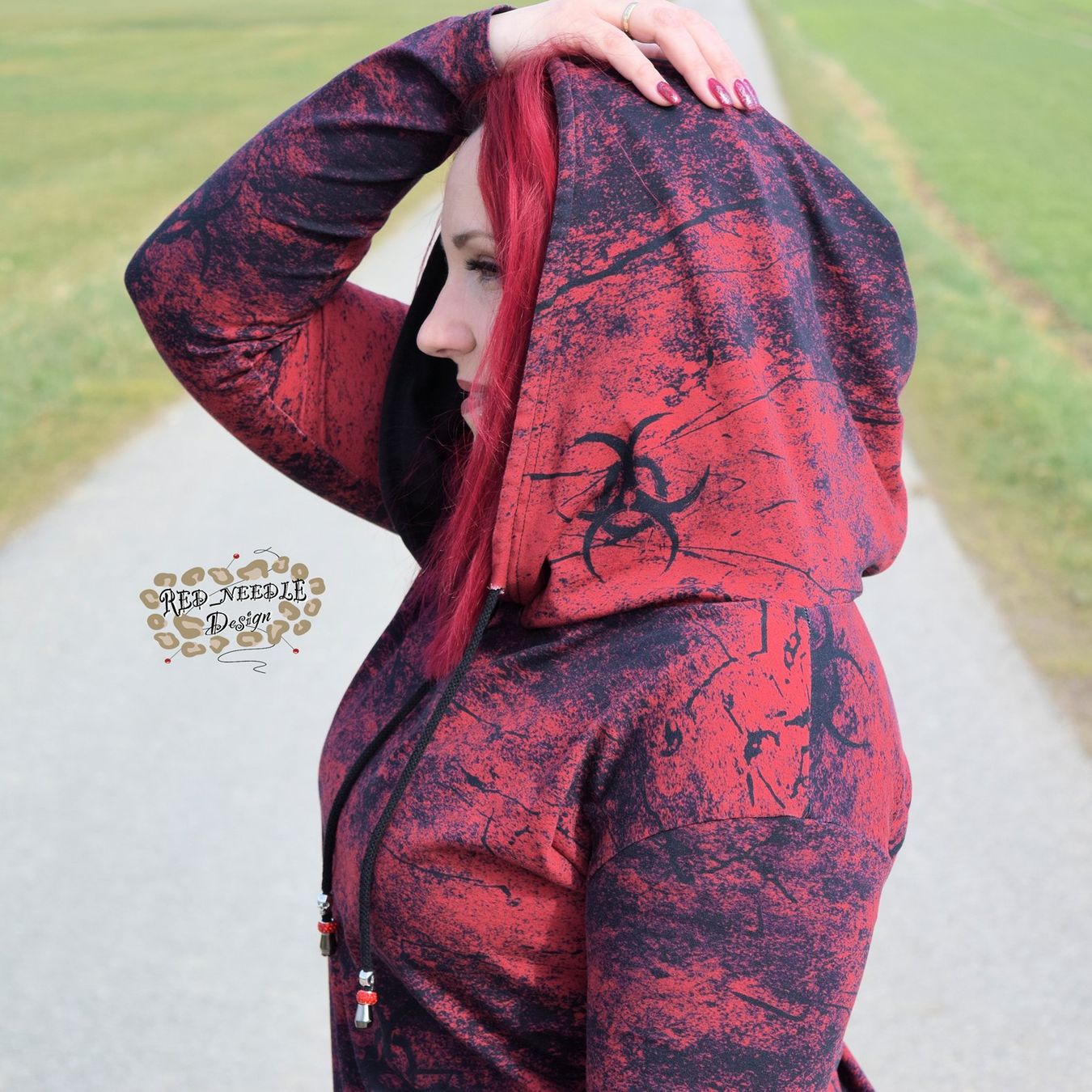 Tessuti: Jersey "Imperium" Stoff rot schwarz je m – Nuovo e nell'imballaggio originale da Wiesenberg venduto da mountain-merch 1