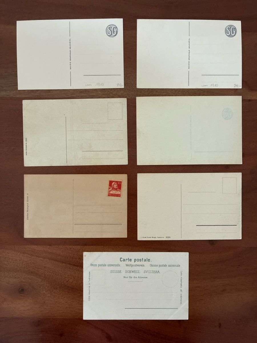 Cartoline postali: 14 Ansichtskarten Schweiz von Brig VS – Usato da Oftringen venduto da Cla.vD.74 1