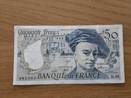 Banknote des Malers Maurice Quentin 
