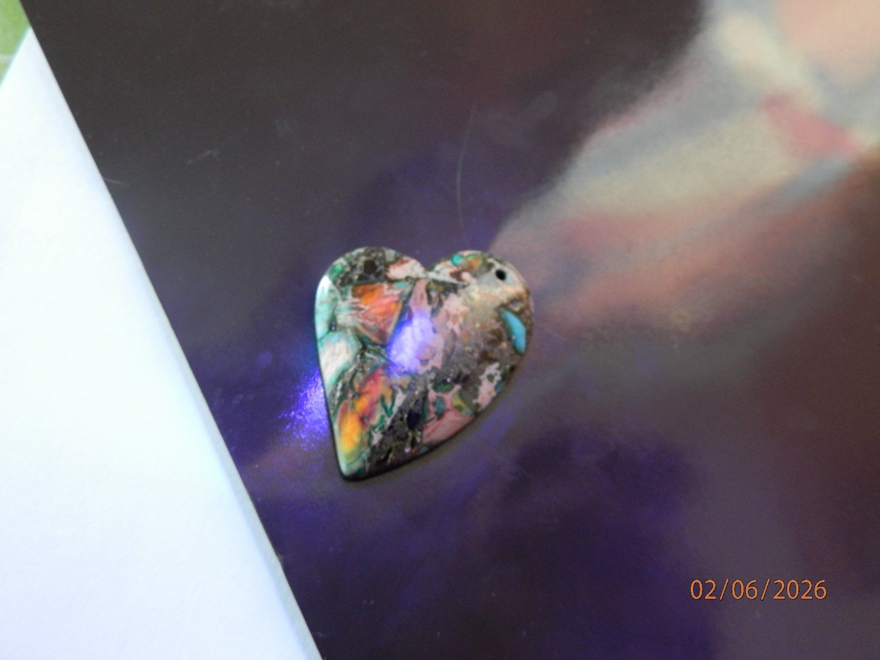 Ciondoli: Pendentif Coeur en pierre avec reflets – Nuovo (secondo la descrizione) da Gals venduto da Vivelesencheres 1