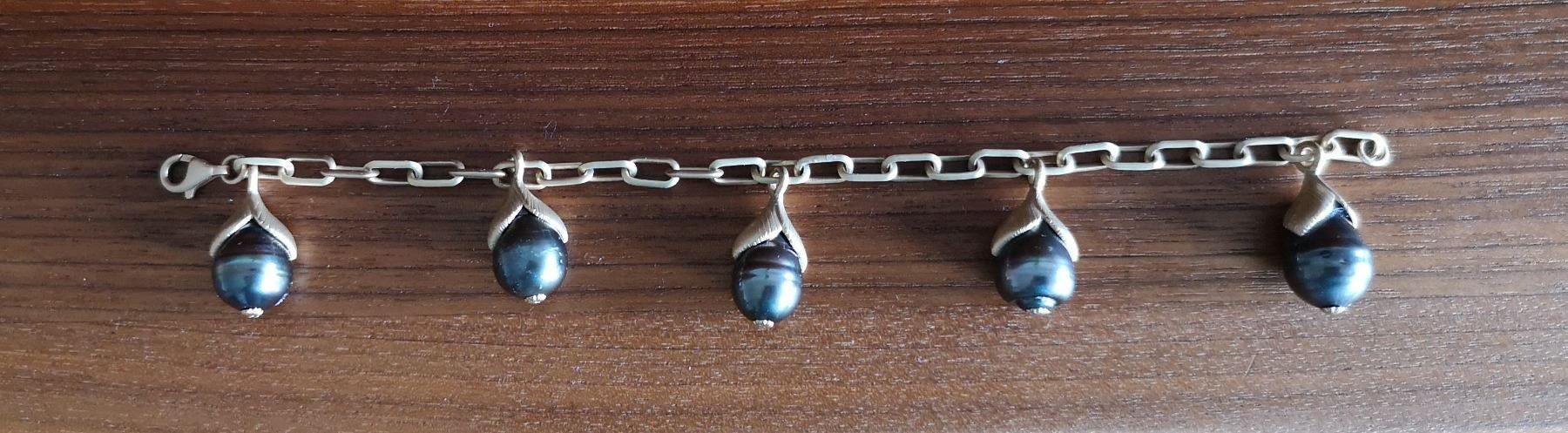 Bracciali & Braccialetti: Armkette mit Tahitiperlen, 18K Gold – Nuovo e nell'imballaggio originale da Rümlang venduto da 21f 1