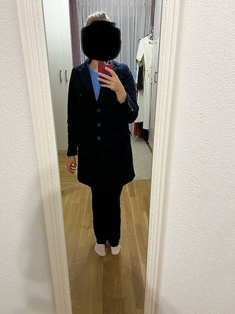 MANTEL OVERSIZE DUNKELBLAU ZARA
