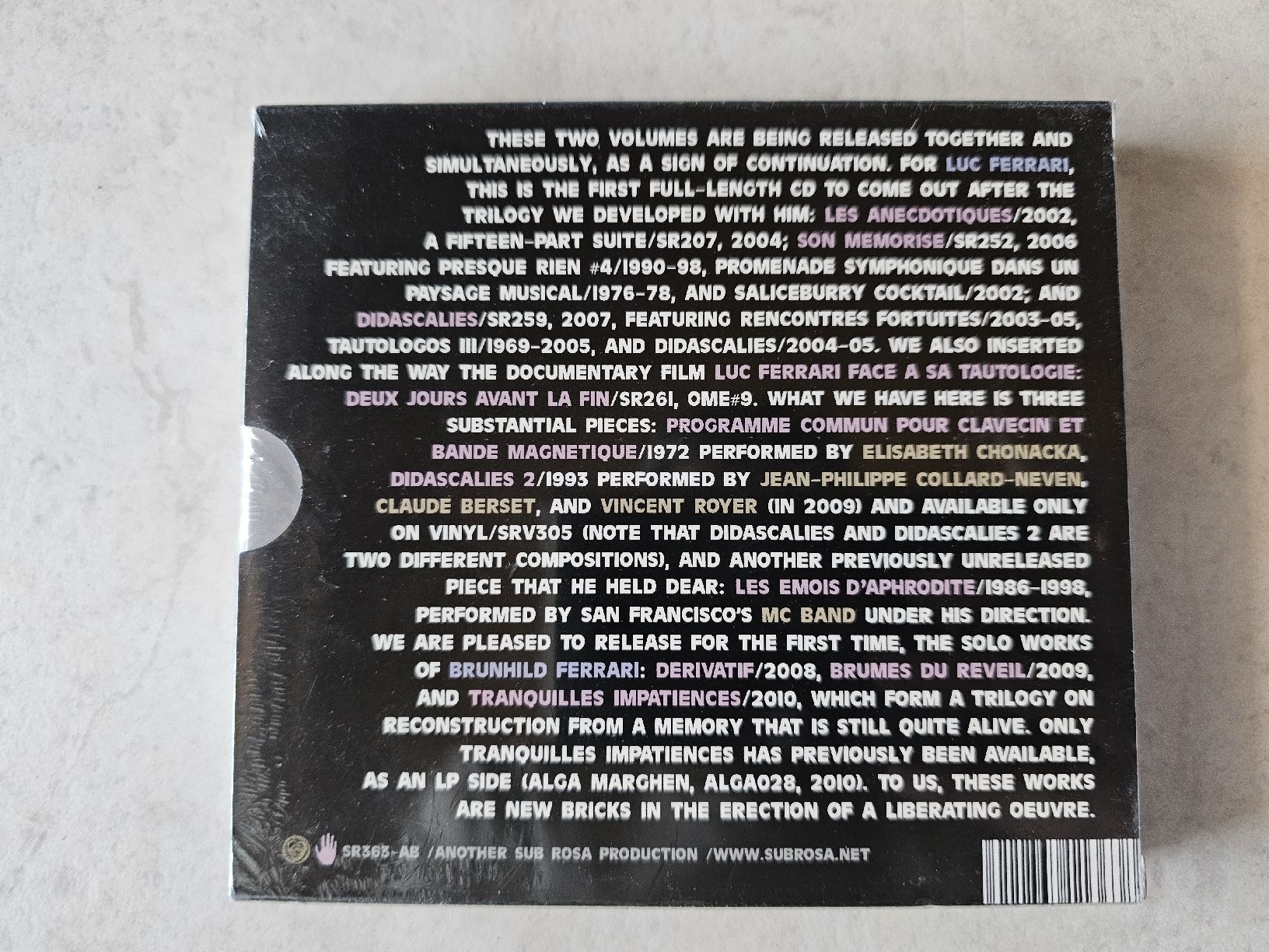 CDs: Luc & Brunhild Ferrari - Programme Commun / Fabrikneu – Neuf avec emballage d'origine à Schneisingen par backstore24 1