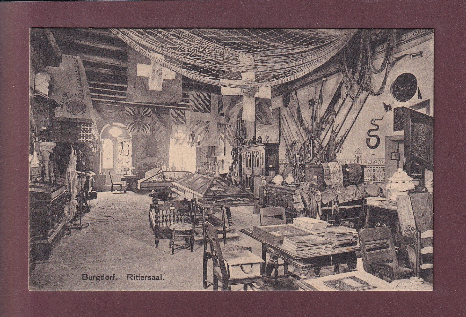 Cartoline postali: BURGDORF - Rittersaal - 1913 – Usato da Pully venduto da nicecards