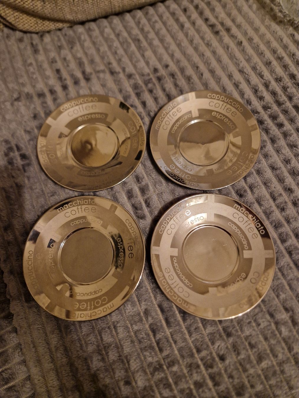 Untersetzer: 4x Espressounterteller Edelstahl – Gebraucht aus Neuhausen von Nicolino92