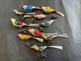 Alter Weihnachtsschmuck Lot Vögel