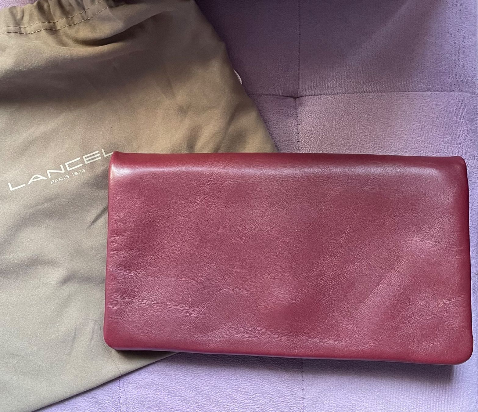 Lancel Borse: Lancel Clutch-Tasche bordeaux – Usato da Taverne venduto da Monica80 1