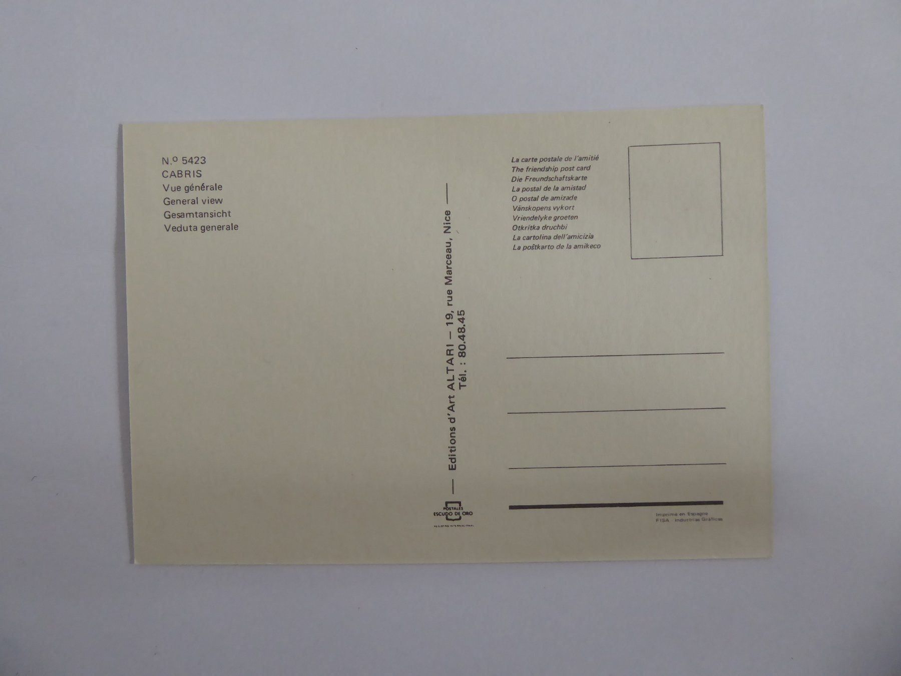 Cartoline postali: Tolle Ansichtskarte Cabris (Frankreich) – Nuovo (secondo la descrizione) da Turbenthal venduto da Panau 1