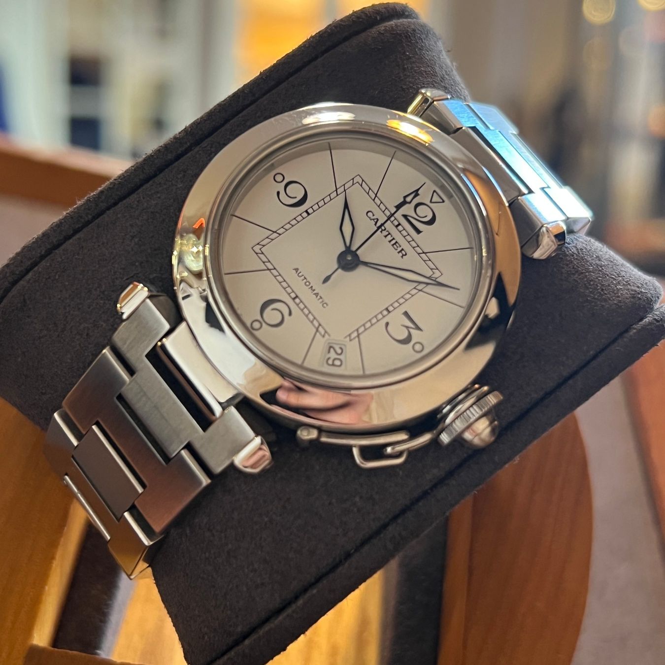 Cartier Montres: Cartier Pasha C Automatic 35mm W31074M7 – D'occasion à Carouge GE par Watchaser 8