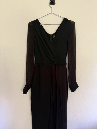 Max Mara Black Dress. Sheer Sleeves. Size 36