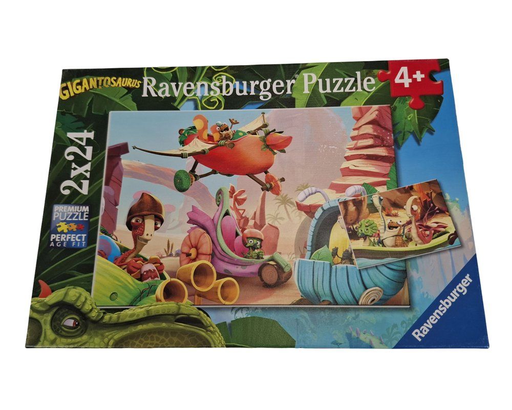 Ravensburger Puzzle: RAVENSBURGER Puzzle Gigantosaurus 2x24 – Usato da Wil SG venduto da Restwert_Wil